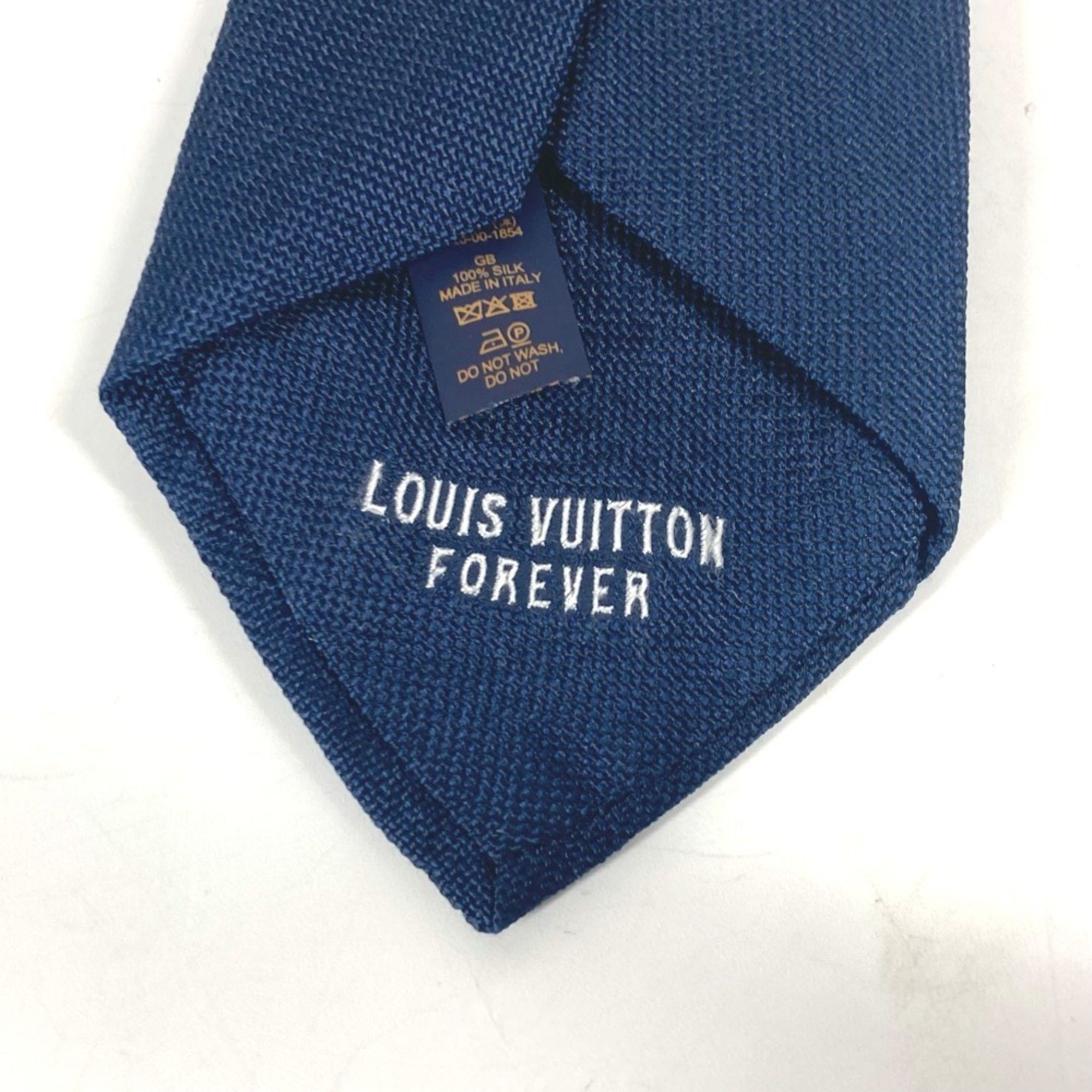 Louis Vuitton LOUIS VUITTON M77007 Cravate Vivienne Necktie Silk Men's Navy Size ONE SIZE - 5 Thumbnail