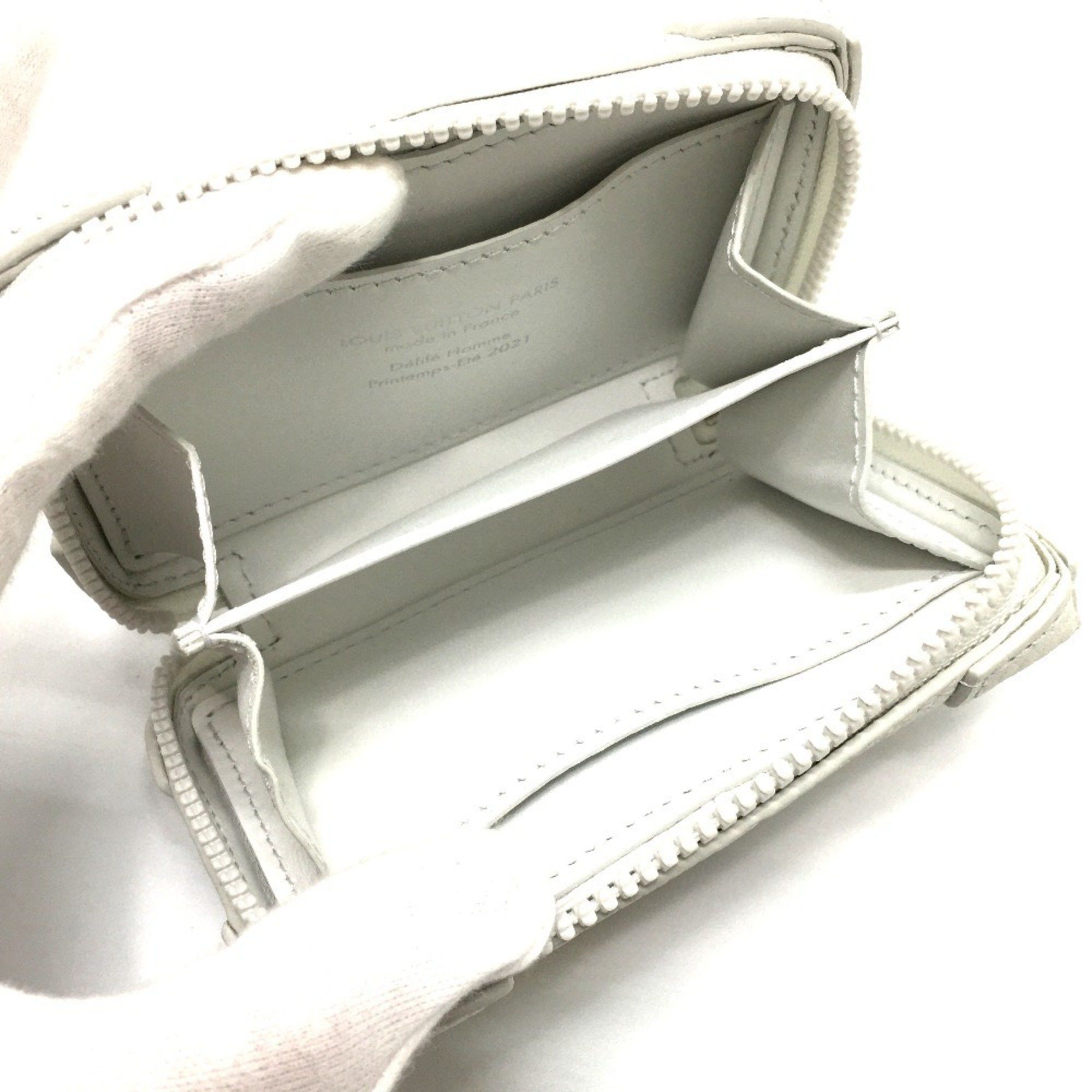 Louis Vuitton LOUIS VUITTON M80209 Monogram LV Friend Print Neck Soft Trunk Tri-fold Wallet Taurillon Leather Men's Women's White Size ONE SIZE - 7 Thumbnail