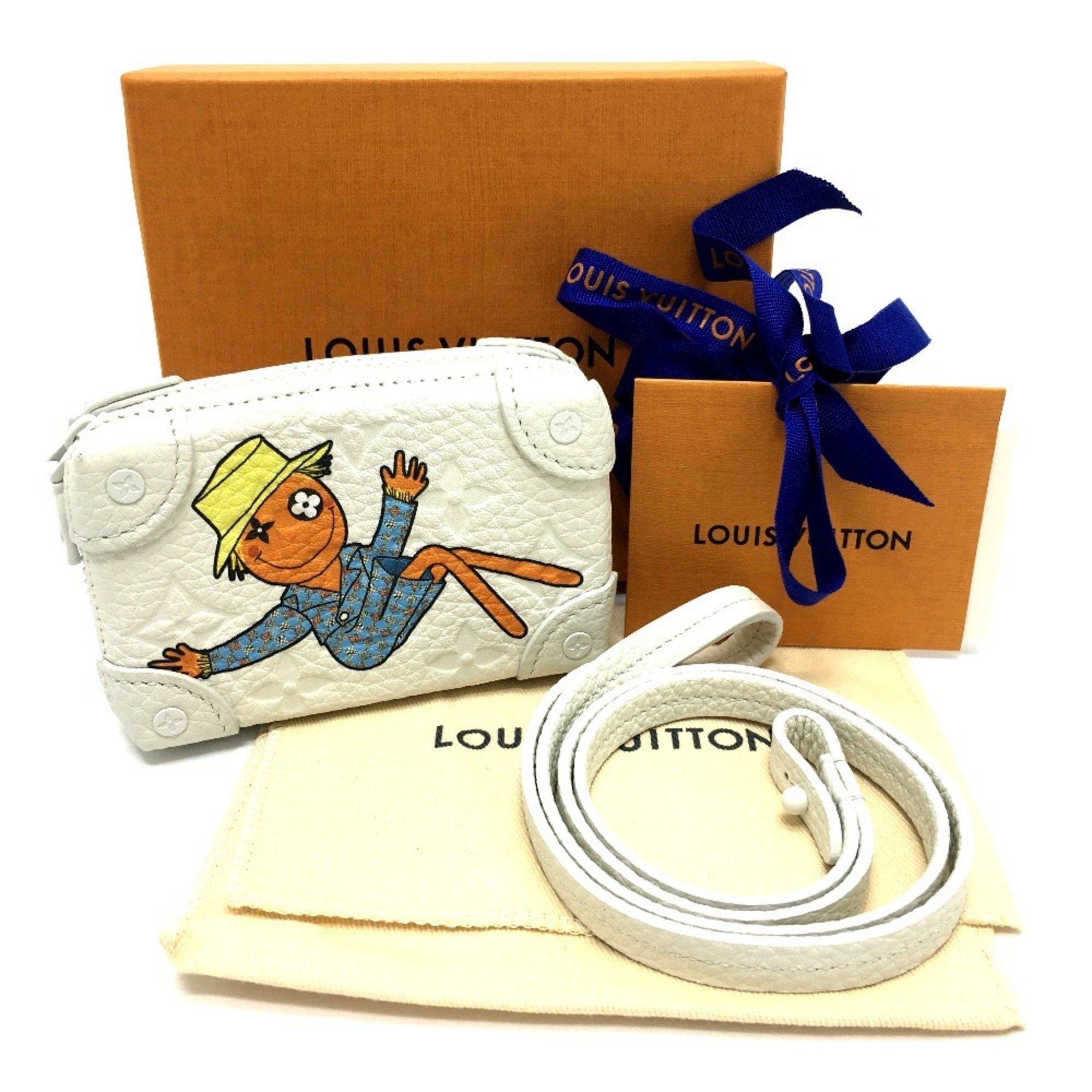Louis Vuitton LOUIS VUITTON M80209 Monogram LV Friend Print Neck Soft Trunk Tri-fold Wallet Taurillon Leather Men's Women's White Size ONE SIZE - 10 Thumbnail