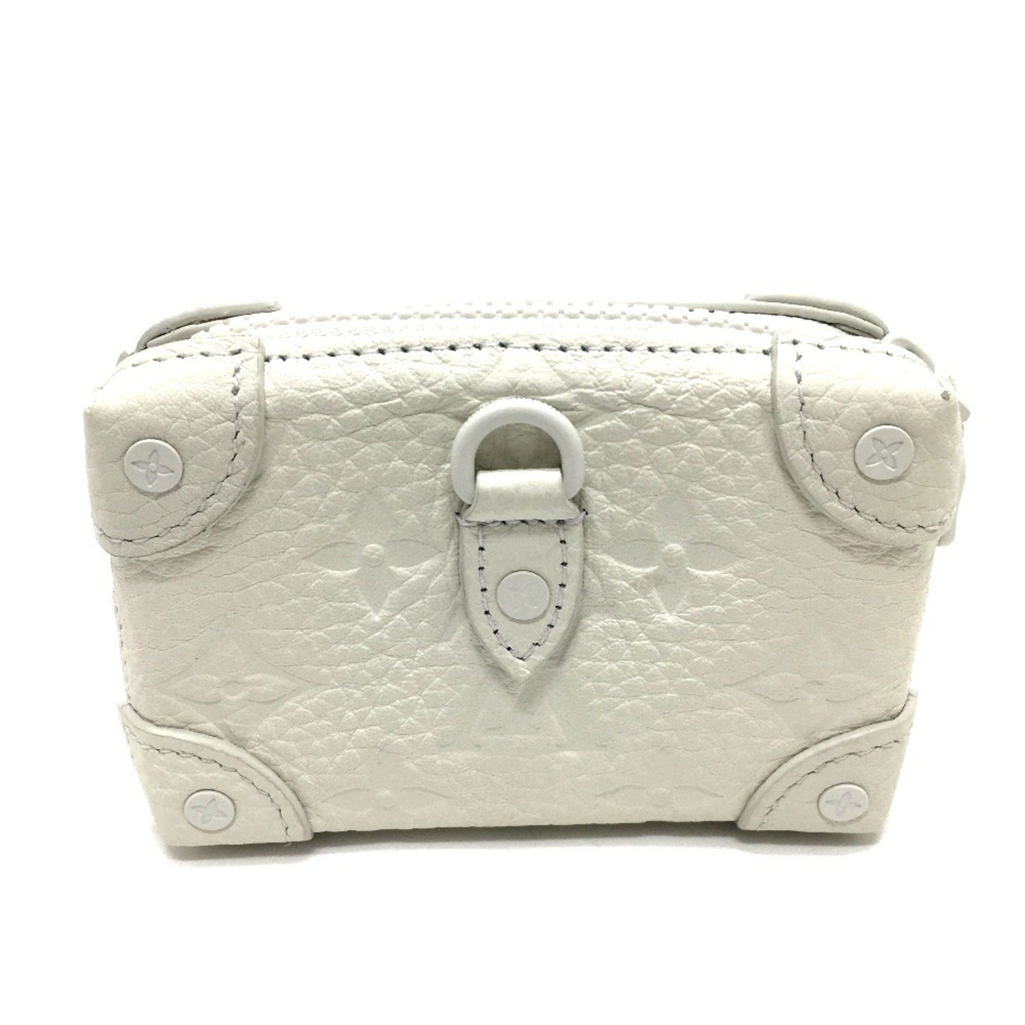 Louis Vuitton LOUIS VUITTON M80209 Monogram LV Friend Print Neck Soft Trunk Tri-fold Wallet Taurillon Leather Men's Women's White Size ONE SIZE - 2 Thumbnail