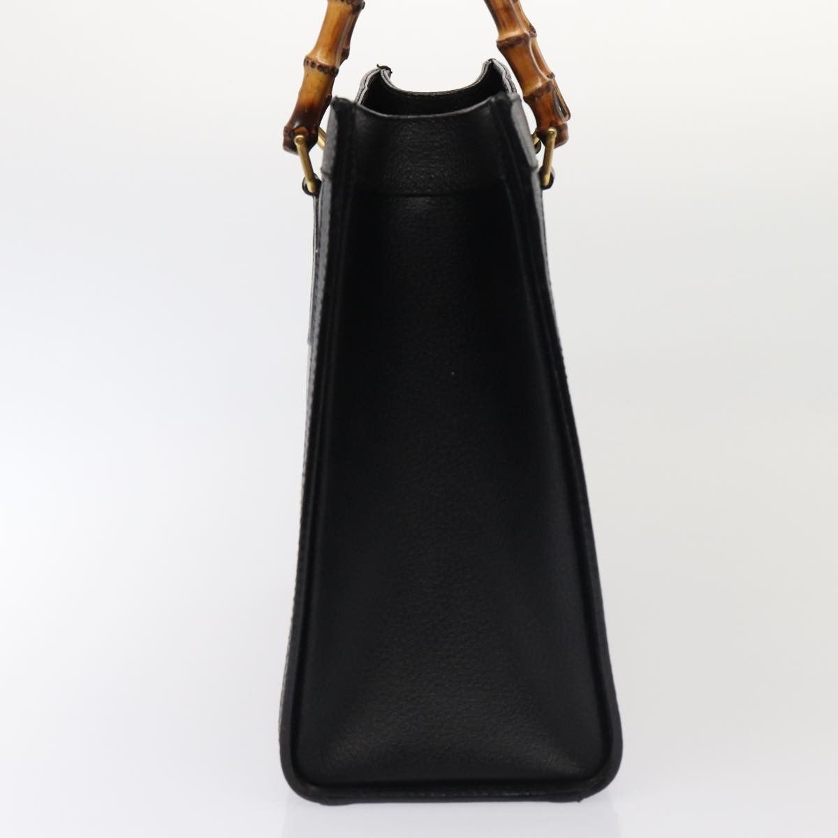 Gucci Bamboo Black Leather Handbag (Pre-Owned) Size ONE SIZE - 10 Thumbnail