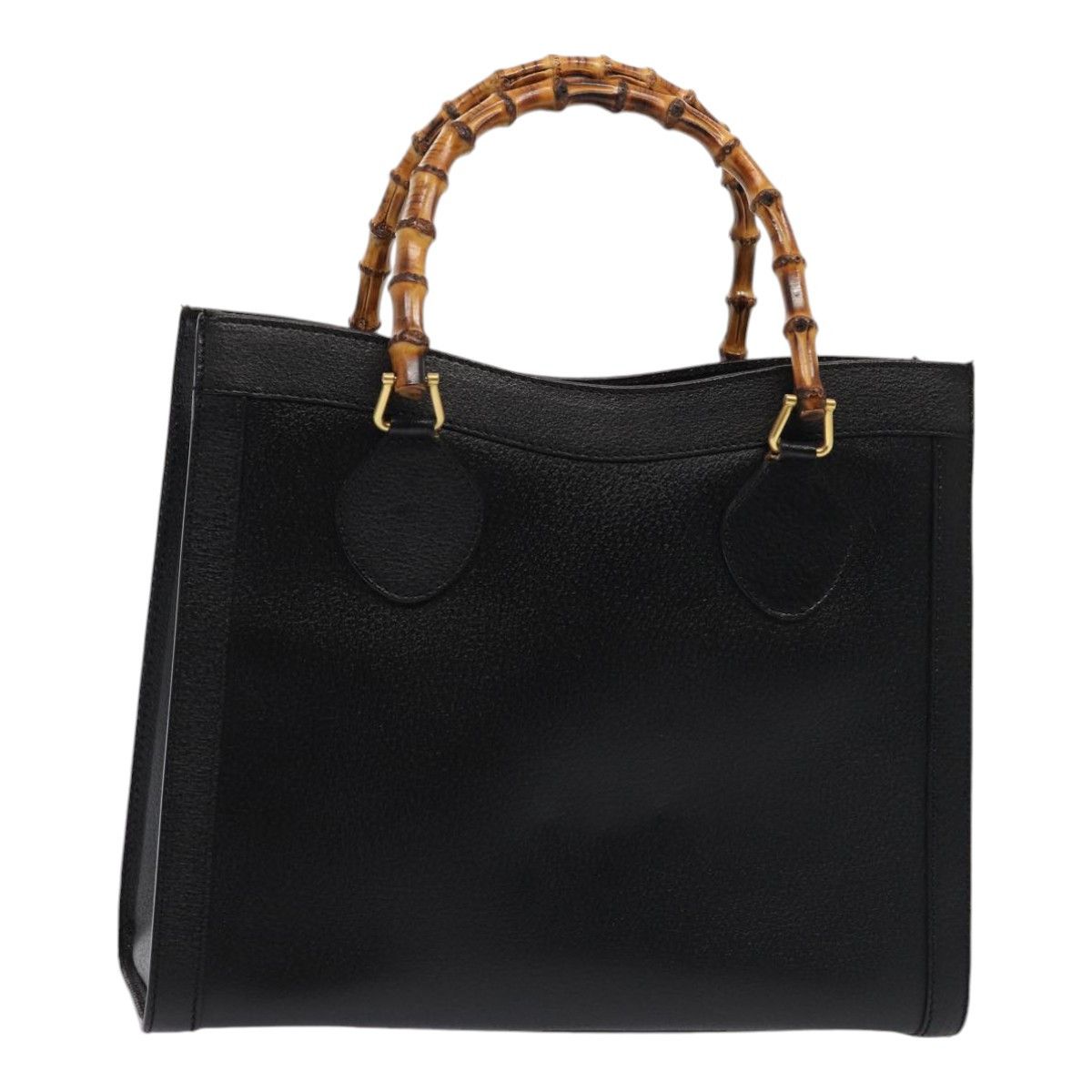 Gucci Bamboo Black Leather Handbag (Pre-Owned) Size ONE SIZE - 12 Thumbnail