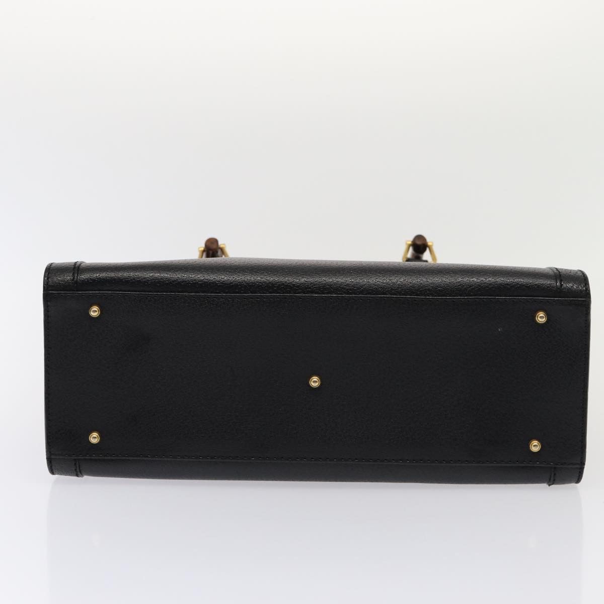 Gucci Bamboo Black Leather Handbag (Pre-Owned) Size ONE SIZE - 3 Thumbnail