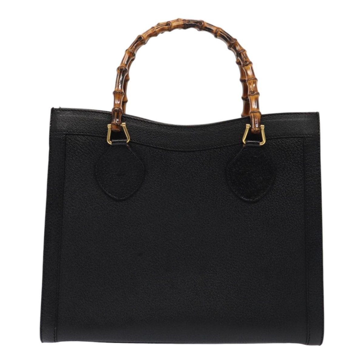 Gucci Bamboo Black Leather Handbag (Pre-Owned) Size ONE SIZE - 2 Thumbnail