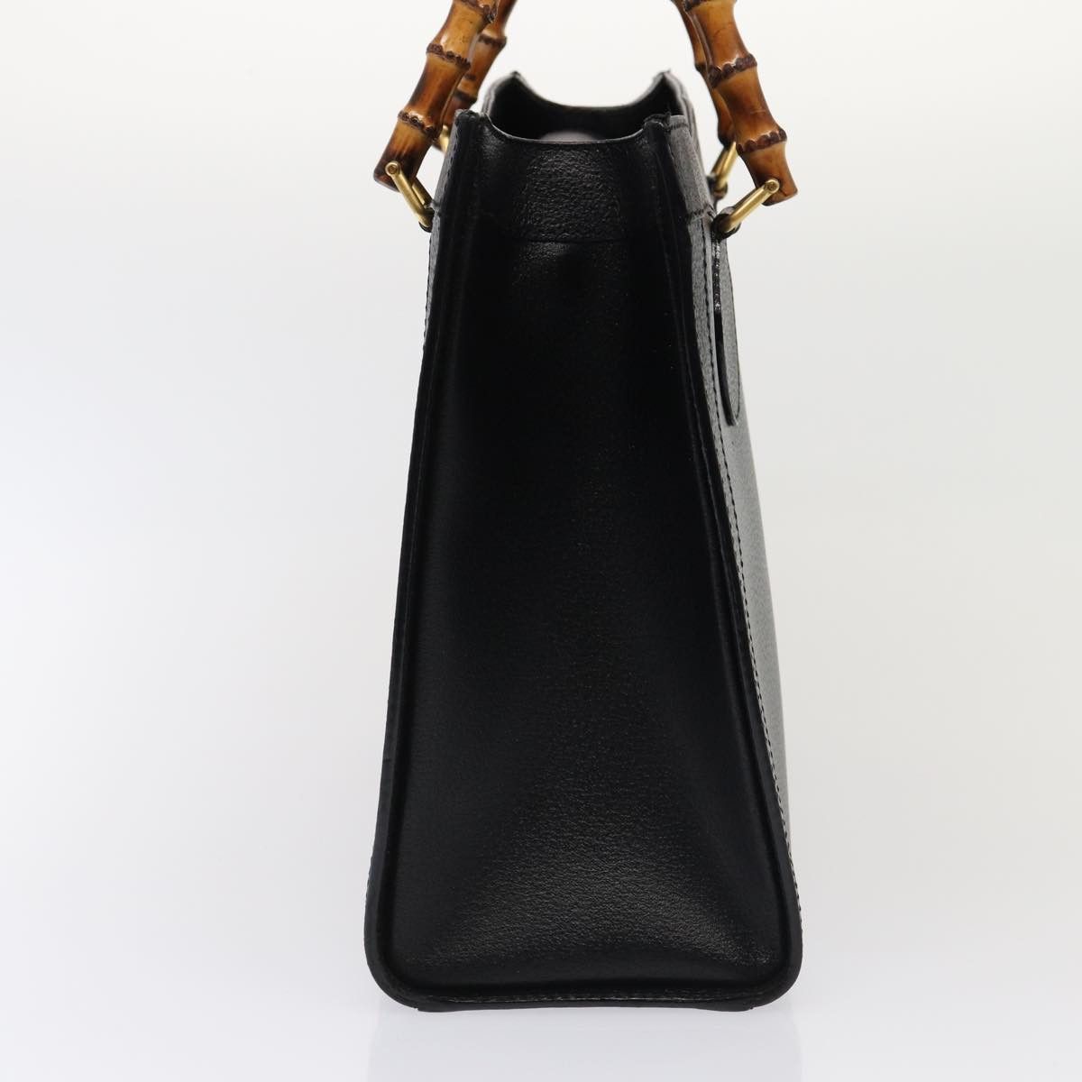 Gucci Bamboo Black Leather Handbag (Pre-Owned) Size ONE SIZE - 11 Thumbnail