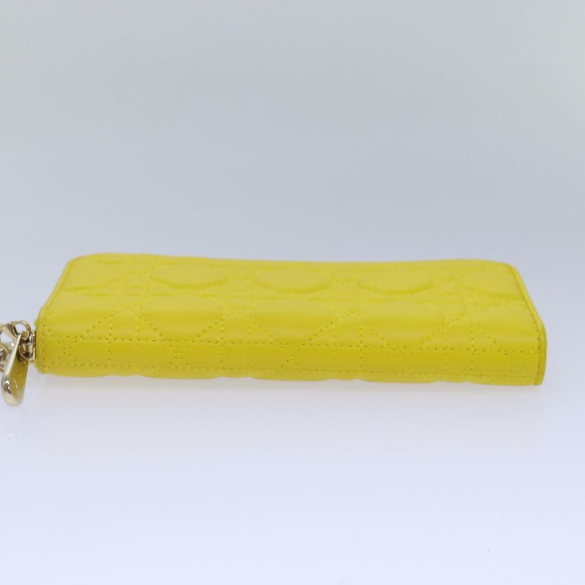 Dior Cannage Lady Yellow Leather Wallet (Pre-Owned) Size ONE SIZE - 3 Thumbnail