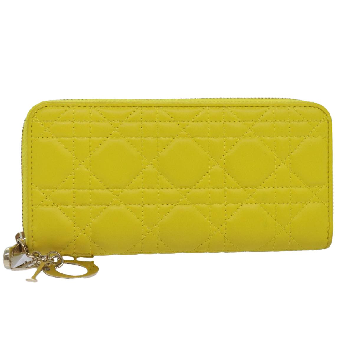 Dior Cannage Lady Yellow Leather Wallet (Pre-Owned) Size ONE SIZE - 18 Thumbnail
