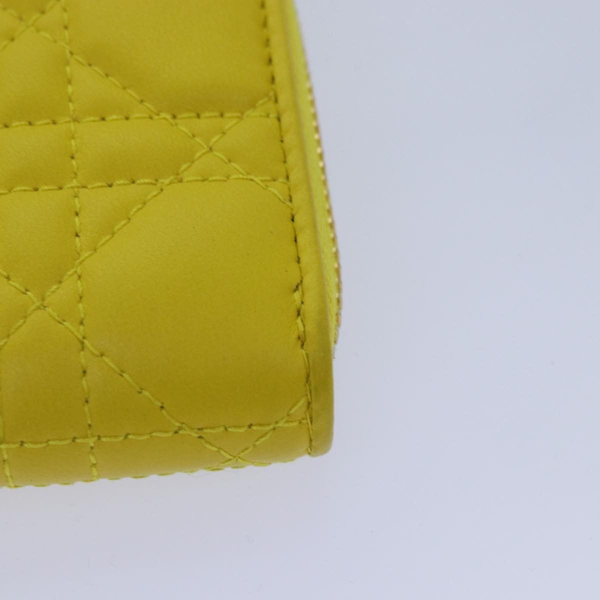 Dior Cannage Lady Yellow Leather Wallet (Pre-Owned) Size ONE SIZE - 12 Thumbnail