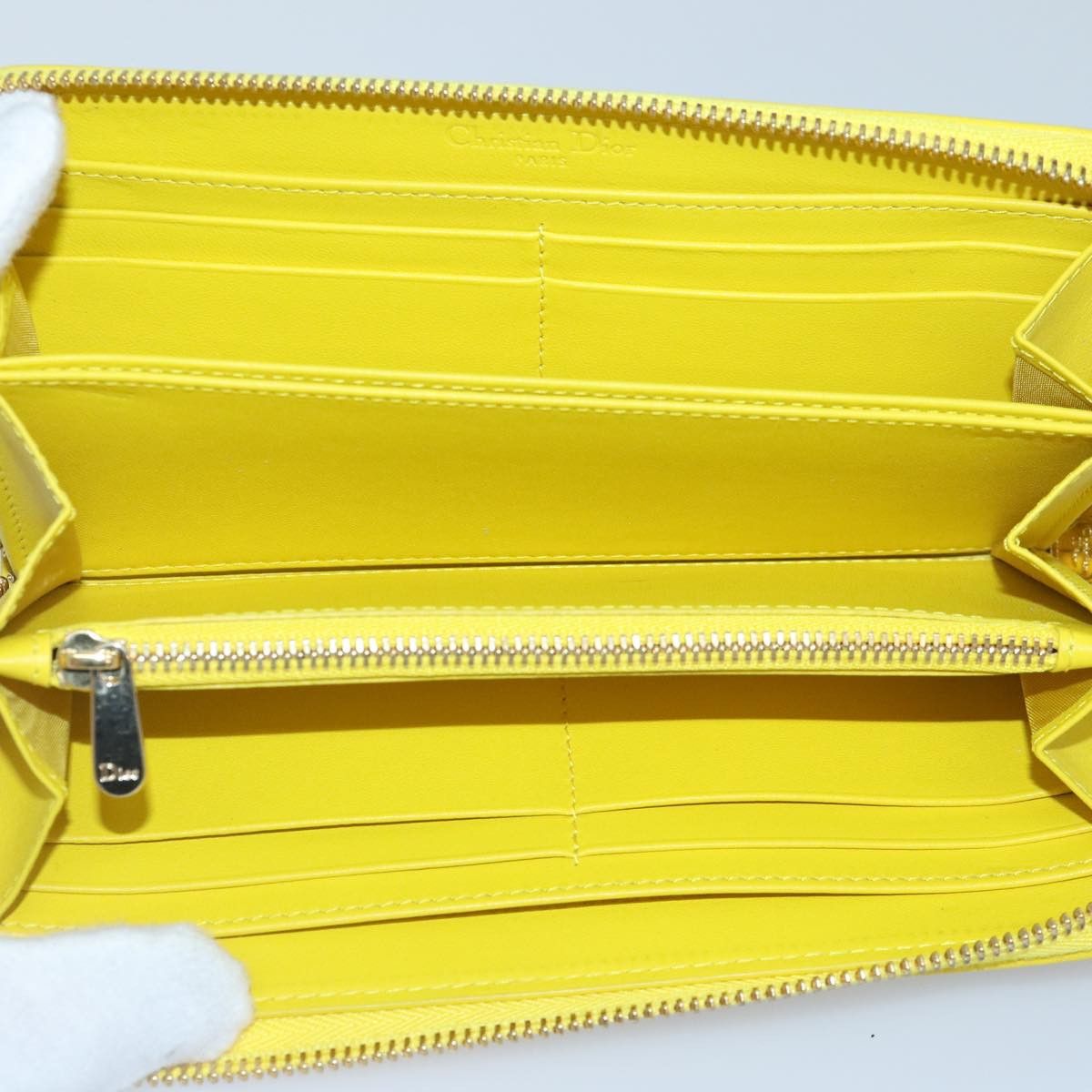 Dior Cannage Lady Yellow Leather Wallet (Pre-Owned) Size ONE SIZE - 5 Thumbnail