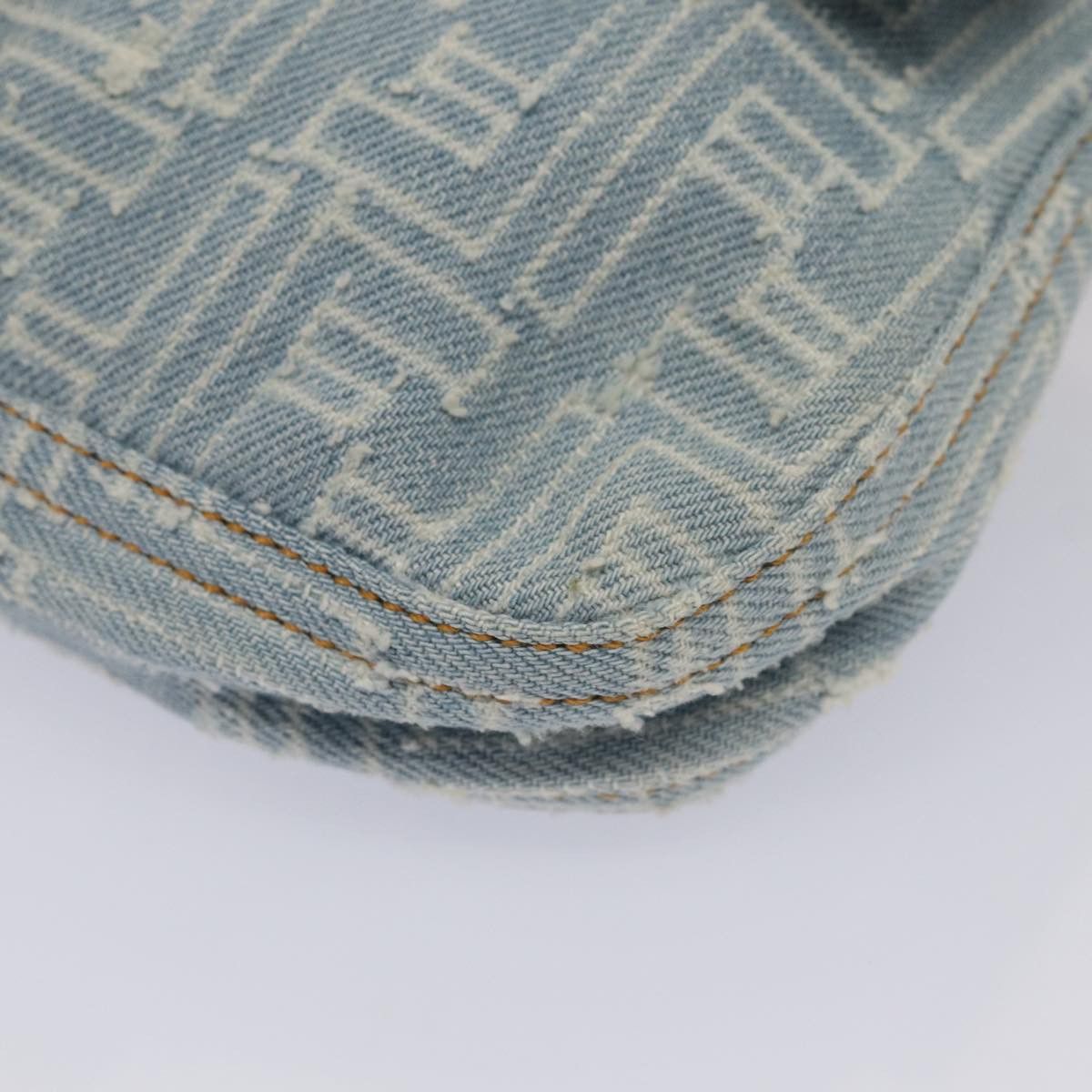 Fendi Baguette Blue Canvas Shoulder Bag (Pre-Owned) Size ONE SIZE - 15 Thumbnail