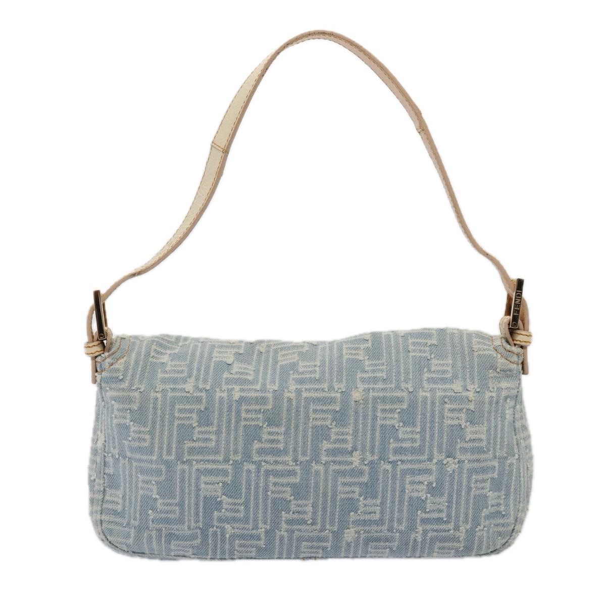 Fendi Baguette Blue Canvas Shoulder Bag (Pre-Owned) Size ONE SIZE - 2 Thumbnail