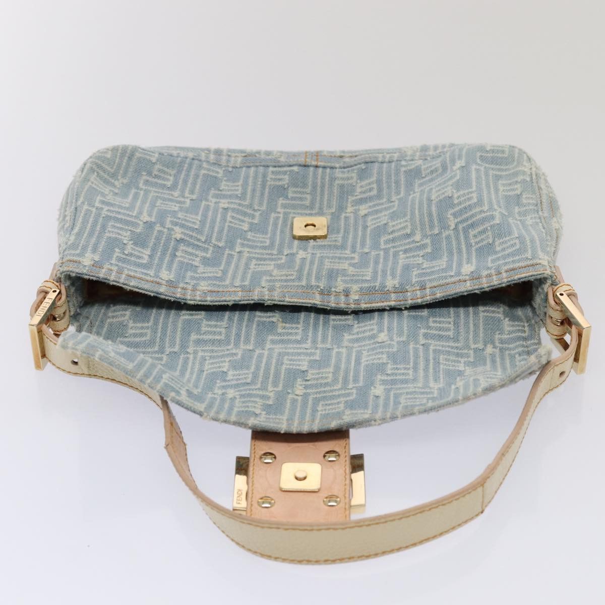 Fendi Baguette Blue Canvas Shoulder Bag (Pre-Owned) Size ONE SIZE - 19 Thumbnail