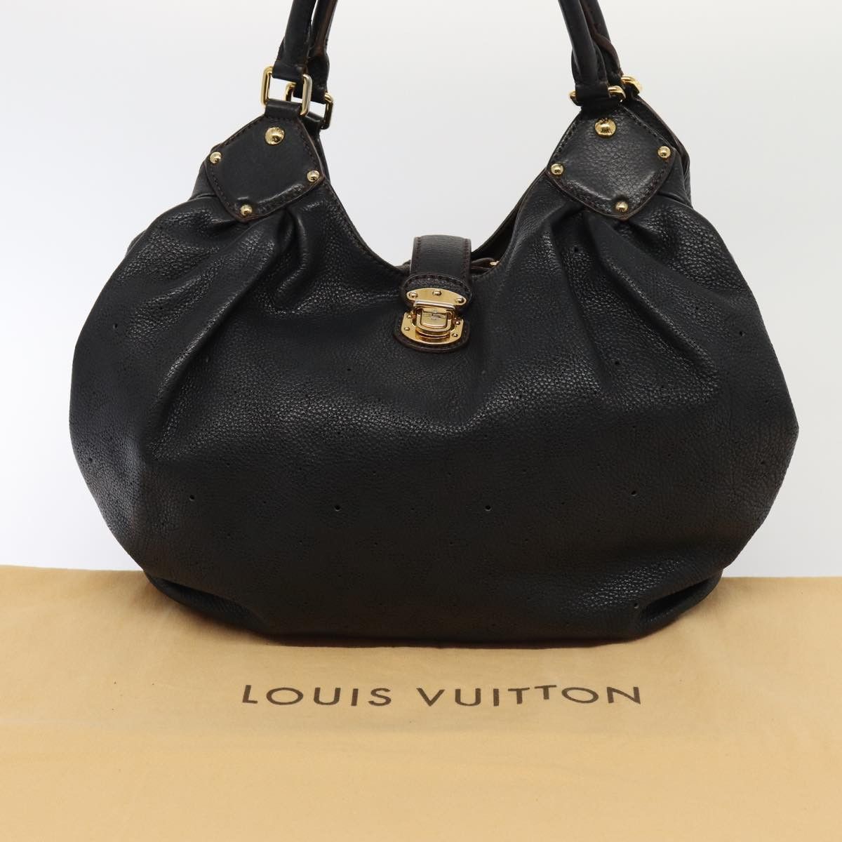 Louis Vuitton Xl Black Leather Handbag (Pre-Owned) Size ONE SIZE - 8 Thumbnail