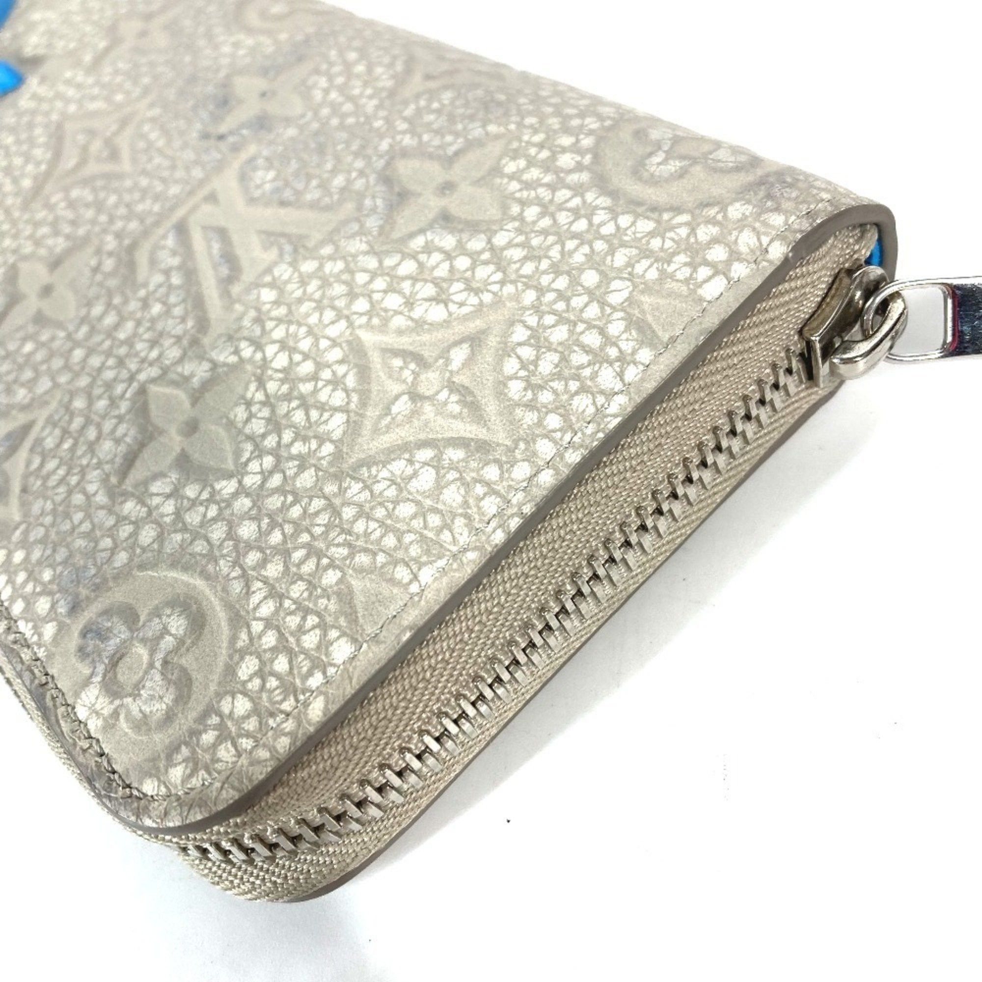 Louis Vuitton LOUIS VUITTON M81573 Taurillon Climbing Zippy Wallet Vertical Round Long Leather Men's Beige Size ONE SIZE - 7 Thumbnail