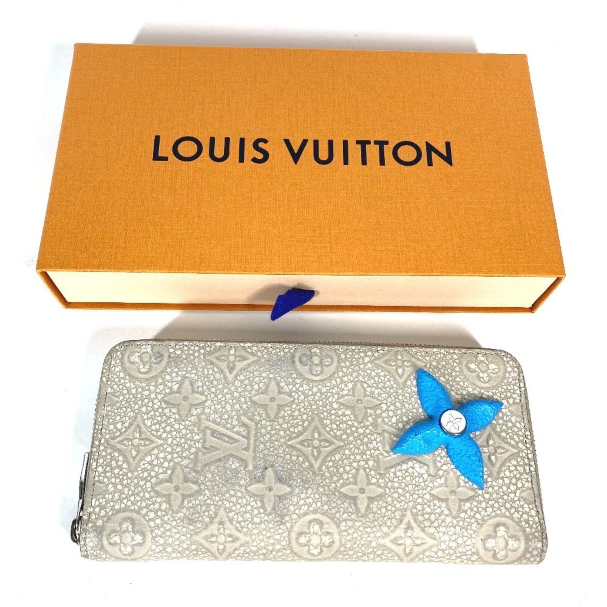 Louis Vuitton LOUIS VUITTON M81573 Taurillon Climbing Zippy Wallet Vertical Round Long Leather Men's Beige Size ONE SIZE - 3 Thumbnail