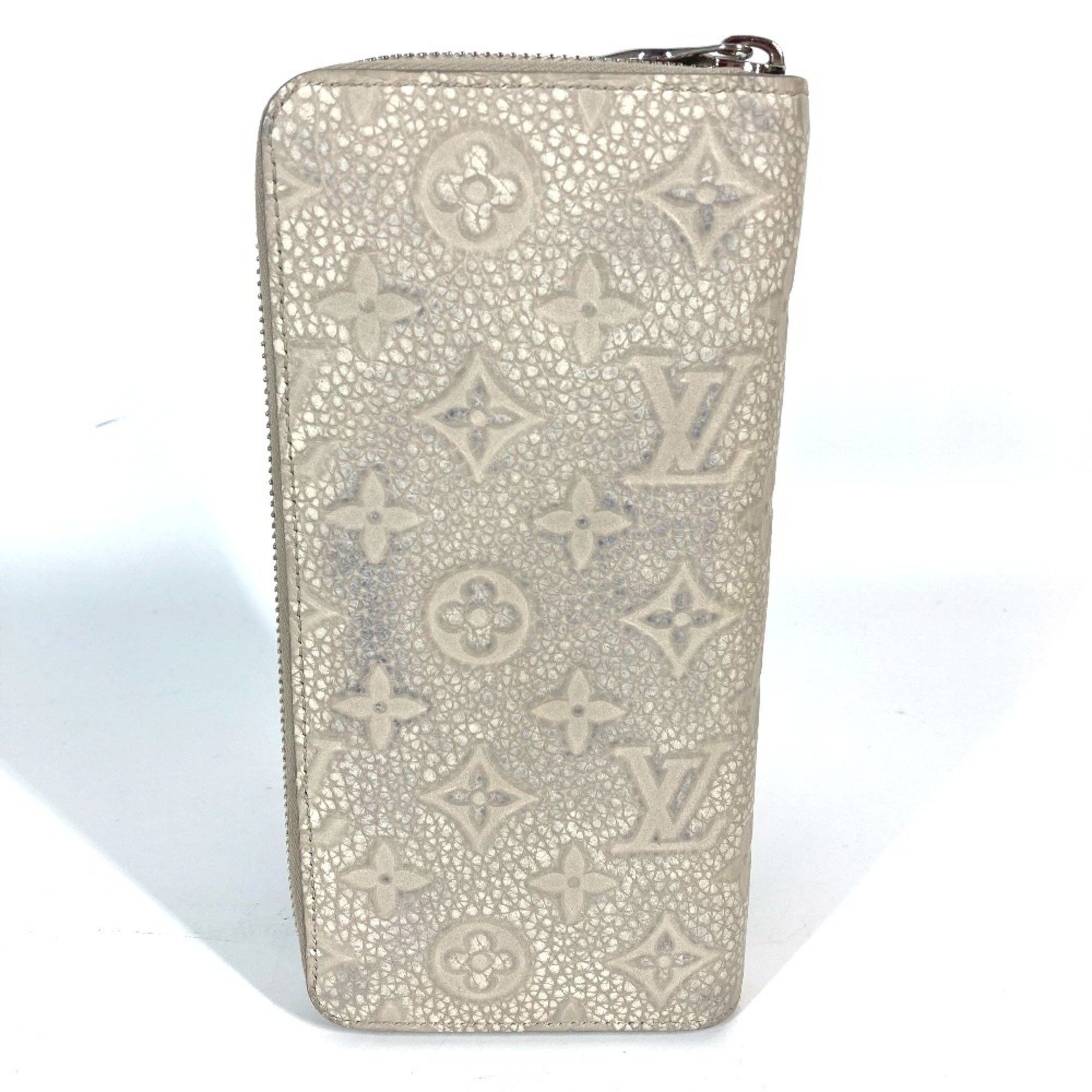 Louis Vuitton LOUIS VUITTON M81573 Taurillon Climbing Zippy Wallet Vertical Round Long Leather Men's Beige Size ONE SIZE - 2 Thumbnail