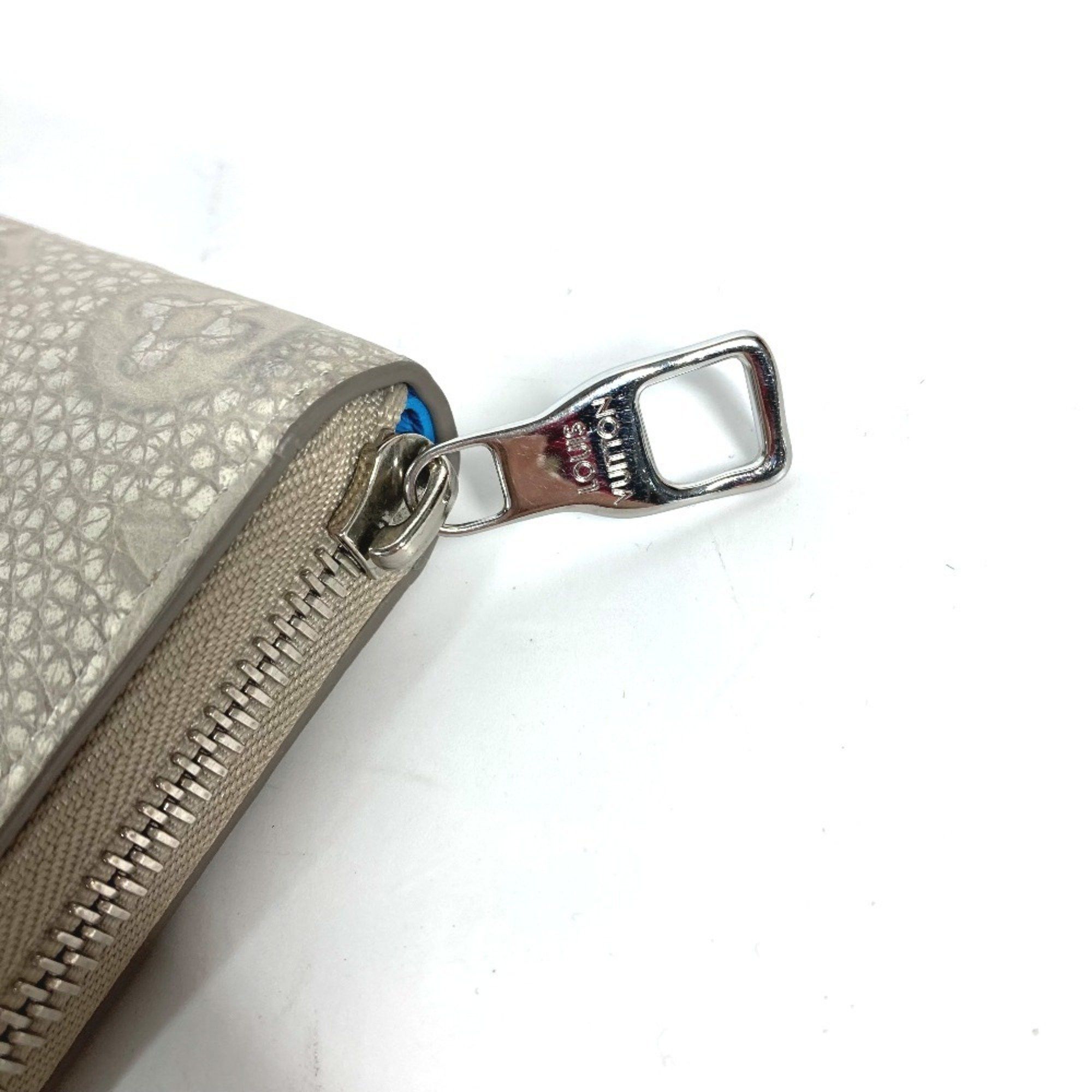 Louis Vuitton LOUIS VUITTON M81573 Taurillon Climbing Zippy Wallet Vertical Round Long Leather Men's Beige Size ONE SIZE - 6 Thumbnail