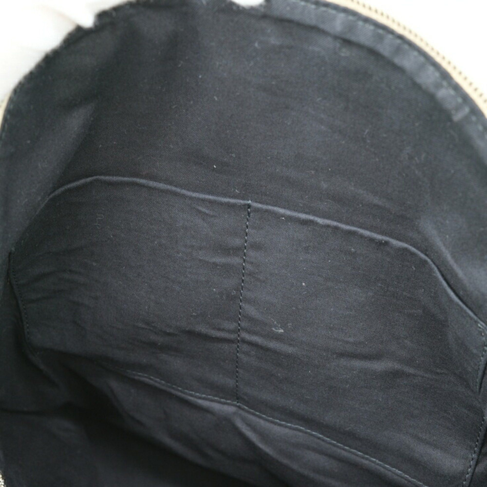 BALENCIAGA Backpack Canvas Leather White Black 392007