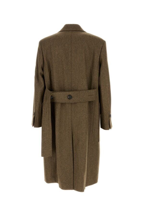 Salvatore Ferragamo Melange Mud Wool Coat Size US M / EU 48-50 / 2 - 4 Thumbnail