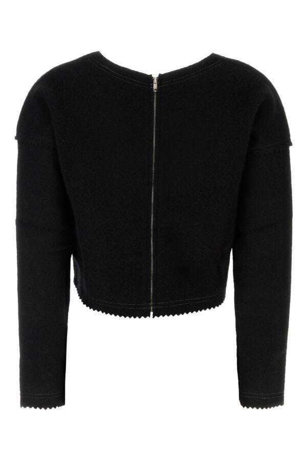 Max Mara Black Wool Blend Crespo Sweater Size L / US 10 / IT 46 - 4 Thumbnail