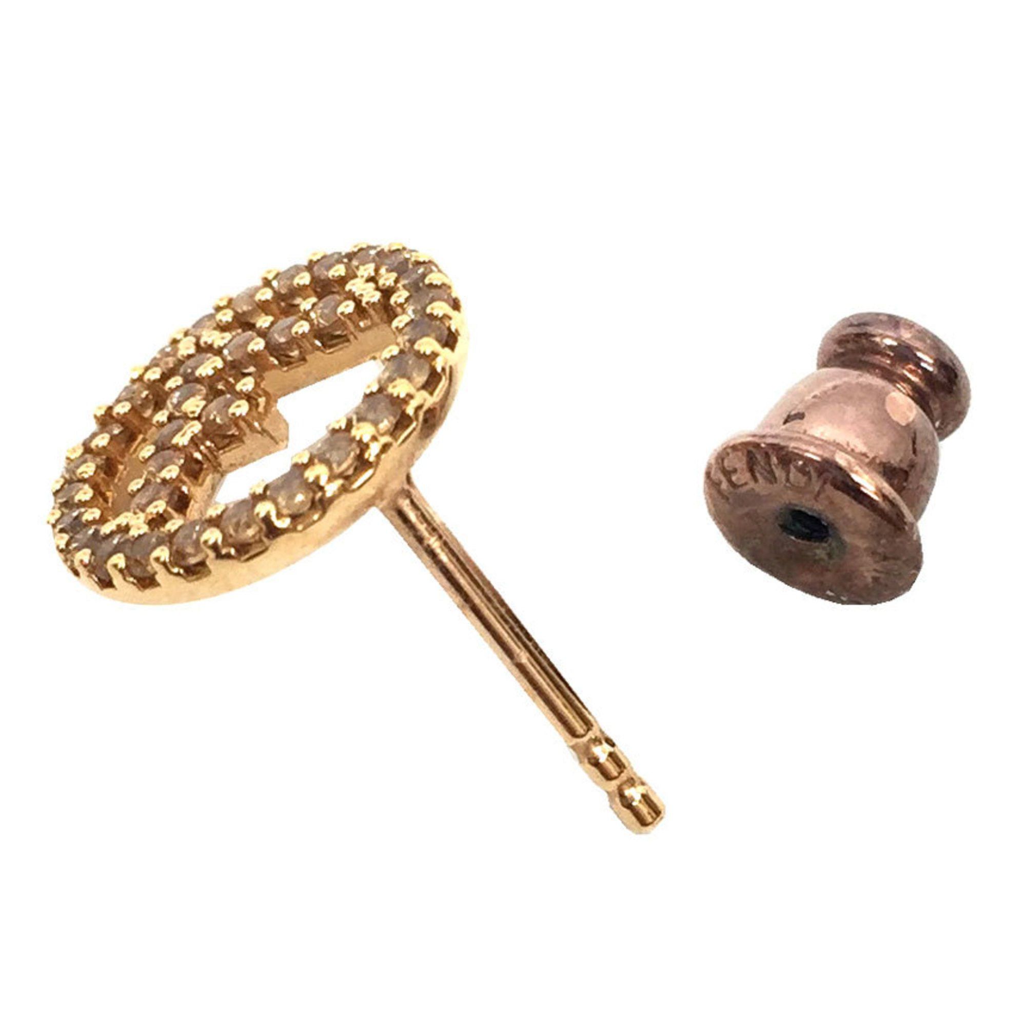 Fendi FENDI Earrings FF 8AG7386DMF089U F is Fendi Rhinestone Gold Color Ladies Size ONE SIZE - 2 Thumbnail