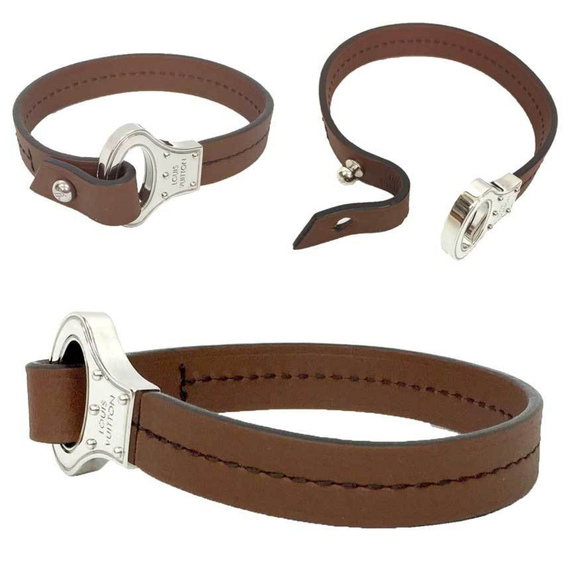 Louis Vuitton Louis Vuitton Leather Bracelet Archive M6360 Size 19 Brown x Men's Size ONE SIZE - 3 Thumbnail