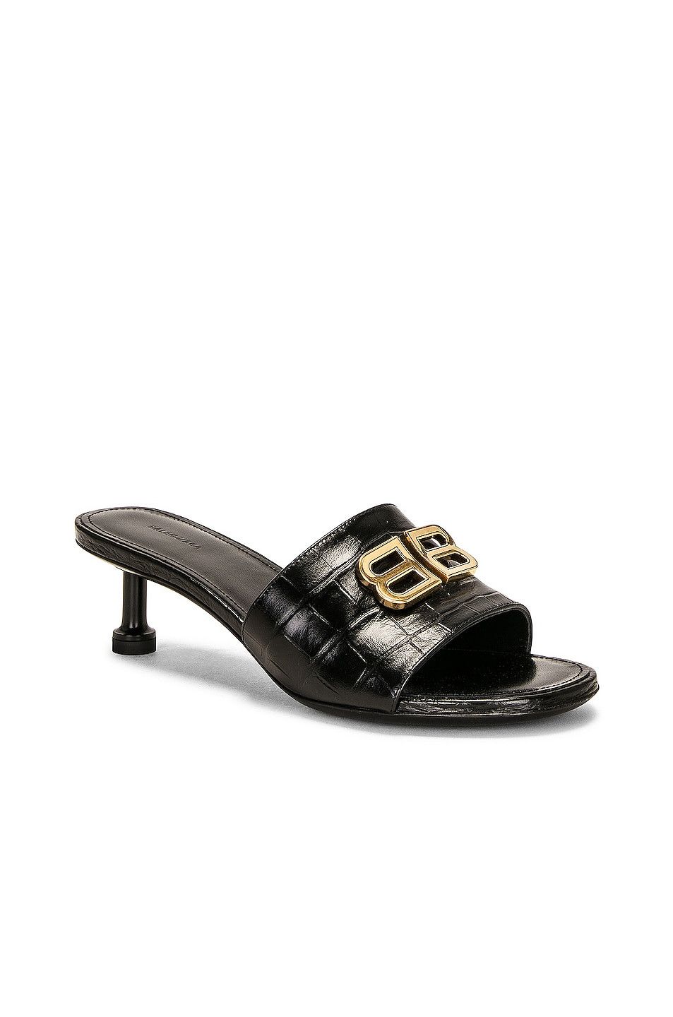Balenciaga Balenciaga Groupie Sandals 50mm in crocodile print leather Size US 5 / IT 35 - 2 Thumbnail