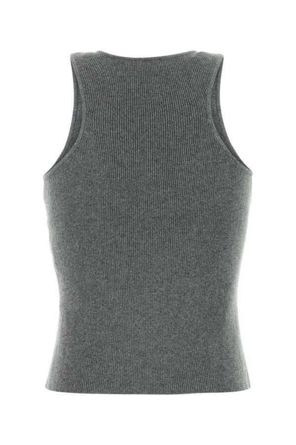 Magda Butrym Grey Cashmere Tank Top Size S / US 4 / IT 40 - 4 Thumbnail