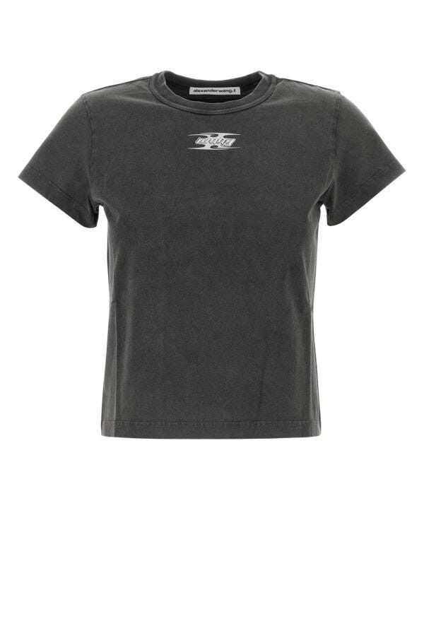 T by Alexander Wang Dark Grey Cotton T-Shirt Size M / US 6-8 / IT 42-44 - 3 Thumbnail