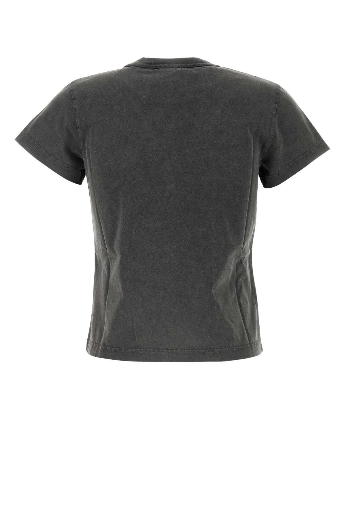T by Alexander Wang Dark Grey Cotton T-Shirt Size XS / US 0-2 / IT 36-38 - 2 Thumbnail