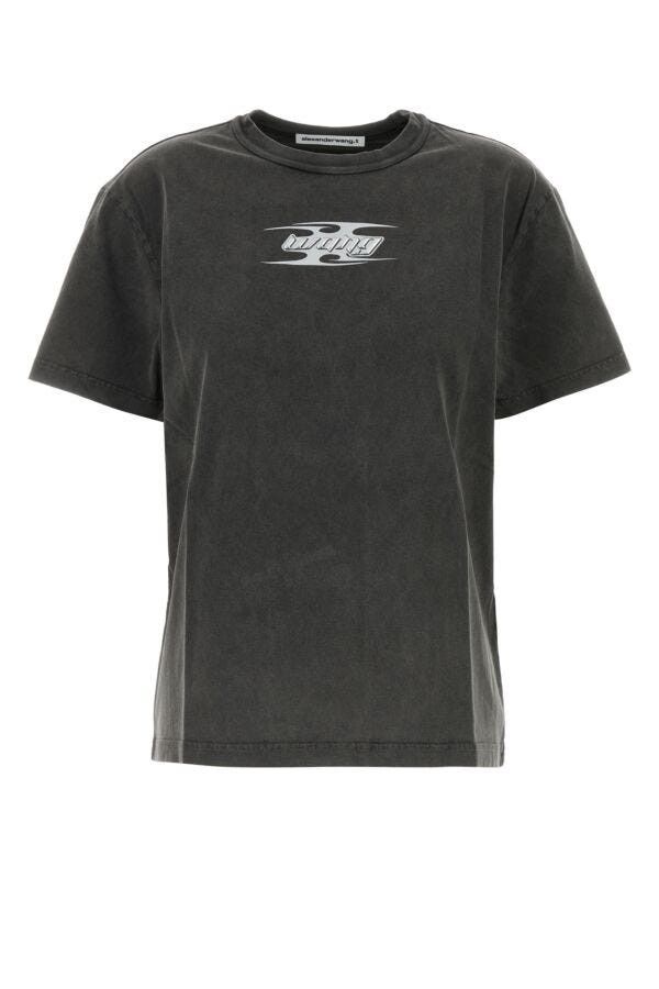 T by Alexander Wang Dark Grey Cotton T-Shirt Size S / US 4 / IT 40 - 3 Thumbnail