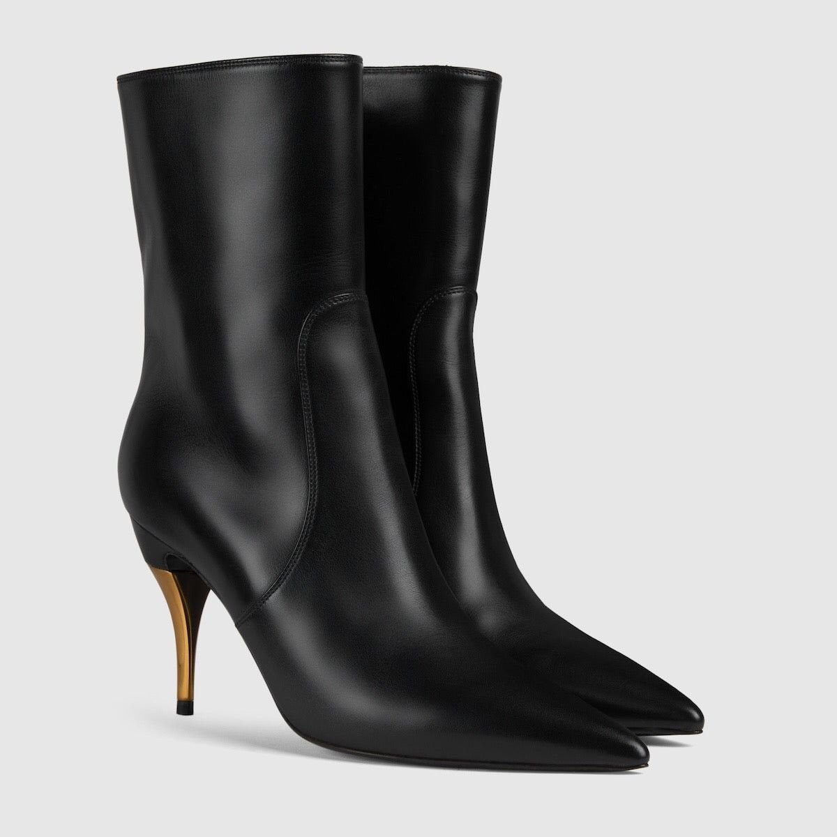Gucci Gucci Metal Heel Ankle Boots SIZE 39 Size ONE SIZE - 2 Thumbnail