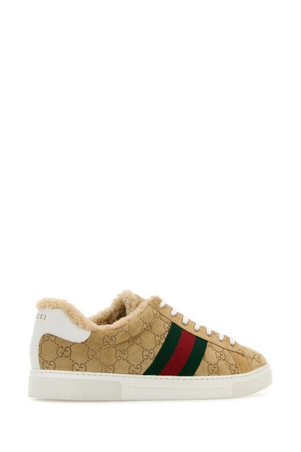 Gucci Camel Suede Ace Sneakers Size US 7 / EU 40 - 5 Thumbnail