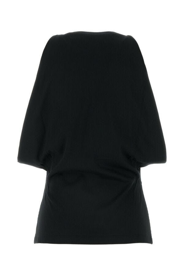 Alexander McQueen Black Stretch Cotton Top Size XS / US 0-2 / IT 36-38 - 4 Thumbnail