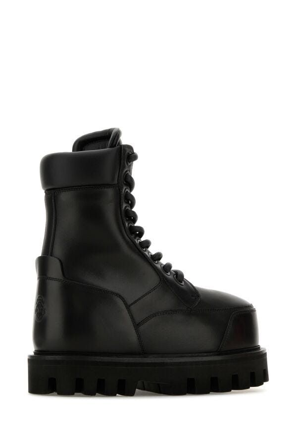 Alexander McQueen Black Leather Ankle Boots Size US 8 / IT 38 - 3 Thumbnail