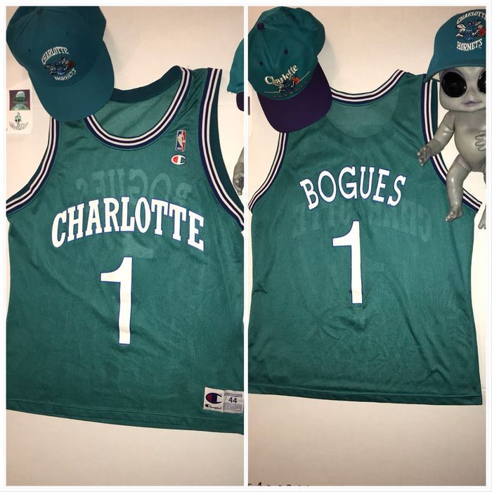 muggsy bogues charlotte hornets jersey