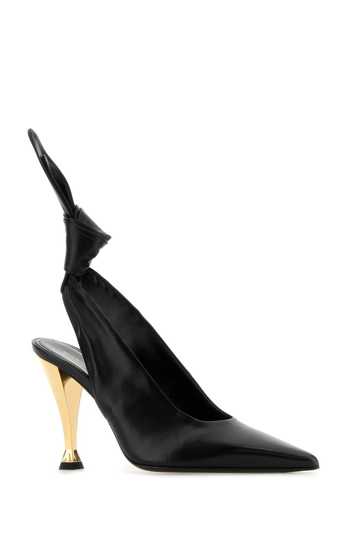 Givenchy Black Nappa Leather Beauw Pumps Size US 10 / IT 40 - 2 Thumbnail