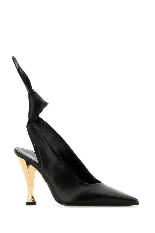 Givenchy Black Nappa Leather Beauw Pumps Size US 10 / IT 40 - 4 Thumbnail