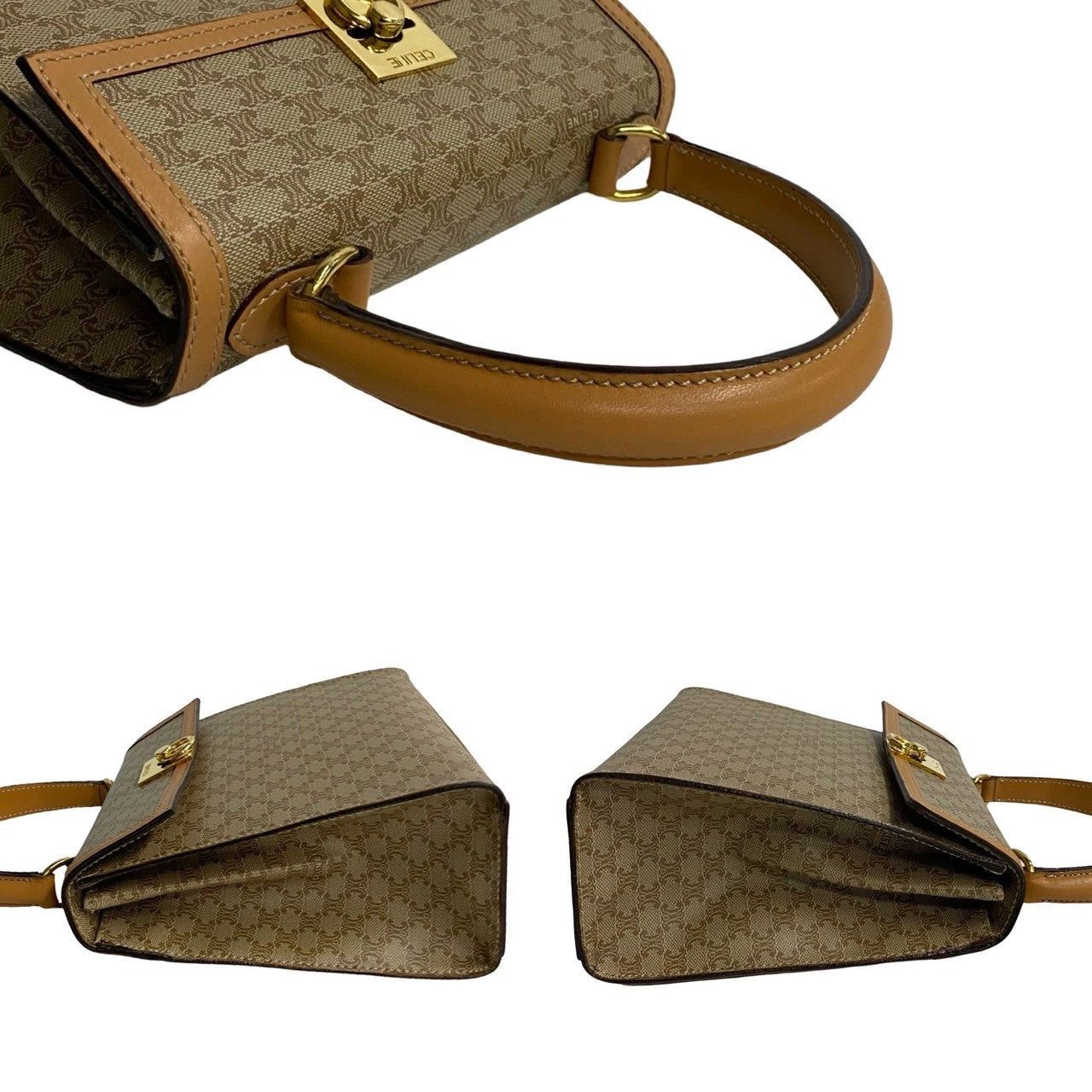 Celine Celine Shoulder Bag Beige PVC Size ONE SIZE - 5 Thumbnail