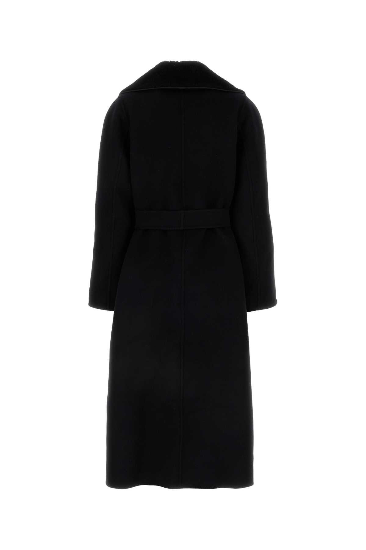 Fendi Black Wool Blend Coat Size S / US 4 / IT 40 - 2 Thumbnail