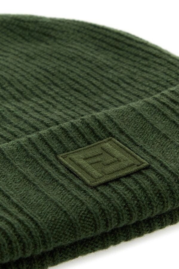 Fendi Green Wool Blend Beanie Hat Size ONE SIZE - 5 Thumbnail