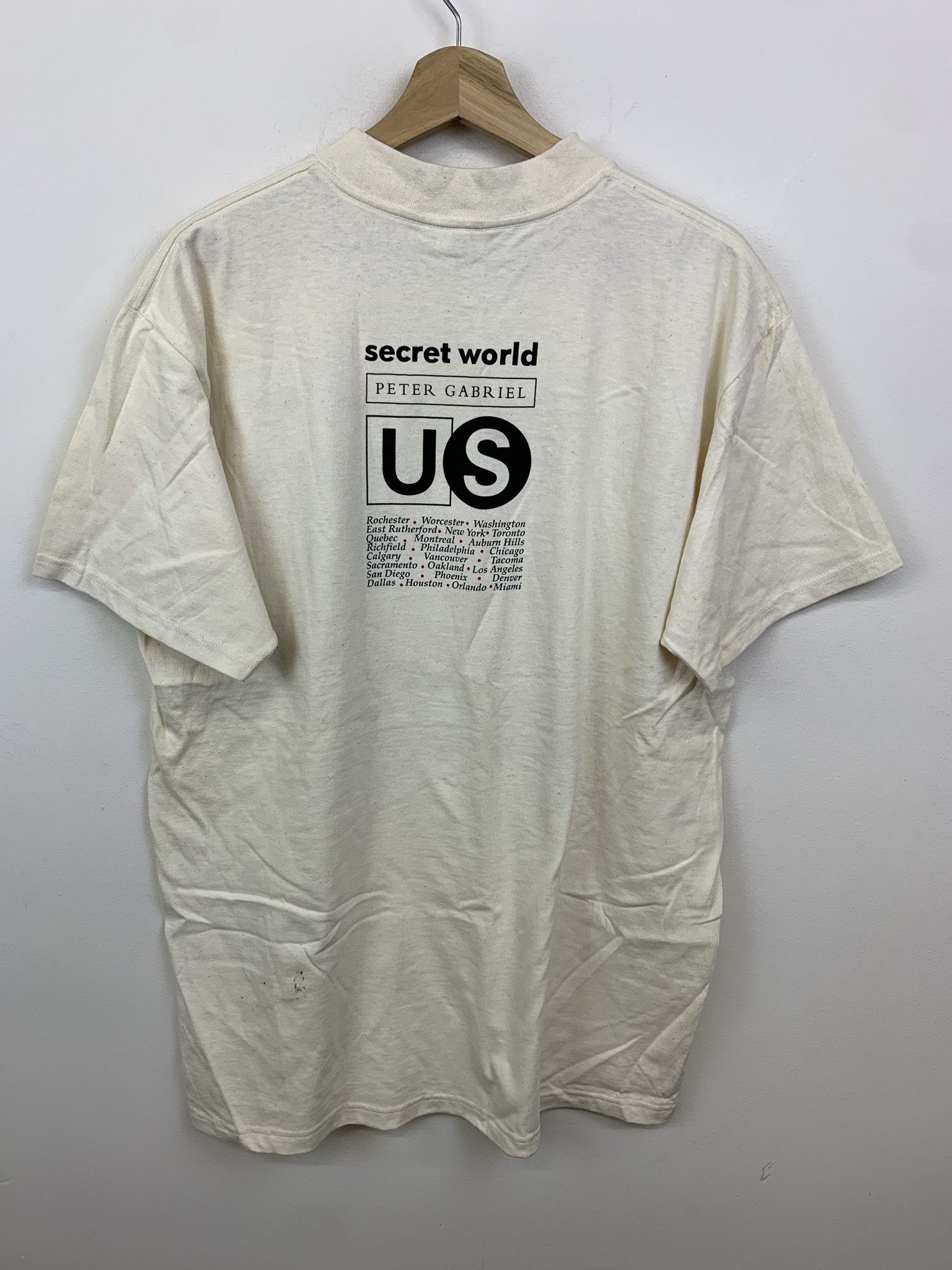 Other Vintage Peter Gabriel 1992 Tour Tee Shirt Size Large Size US L / EU 52-54 / 3 - 4 Thumbnail