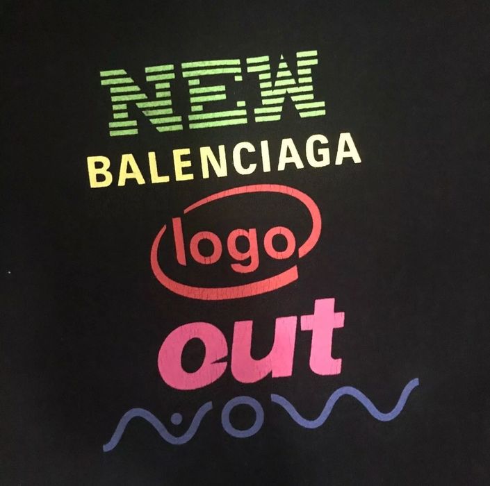 Balenciaga BALENCIAGA New Logo Now T-shirt Paris Rainbow | Grailed