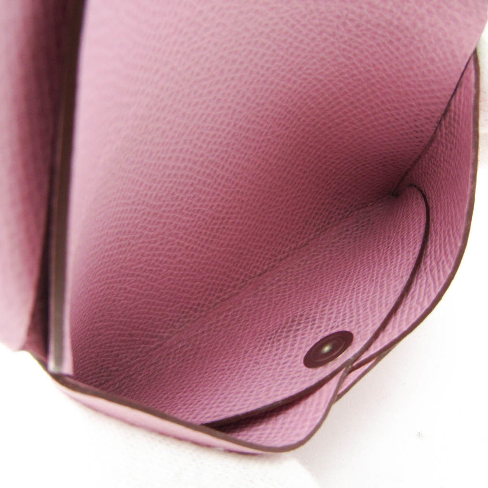 Hermes Hermes Calvi Duo Epsom Leather Card Case Pink Size ONE SIZE - 7 Thumbnail