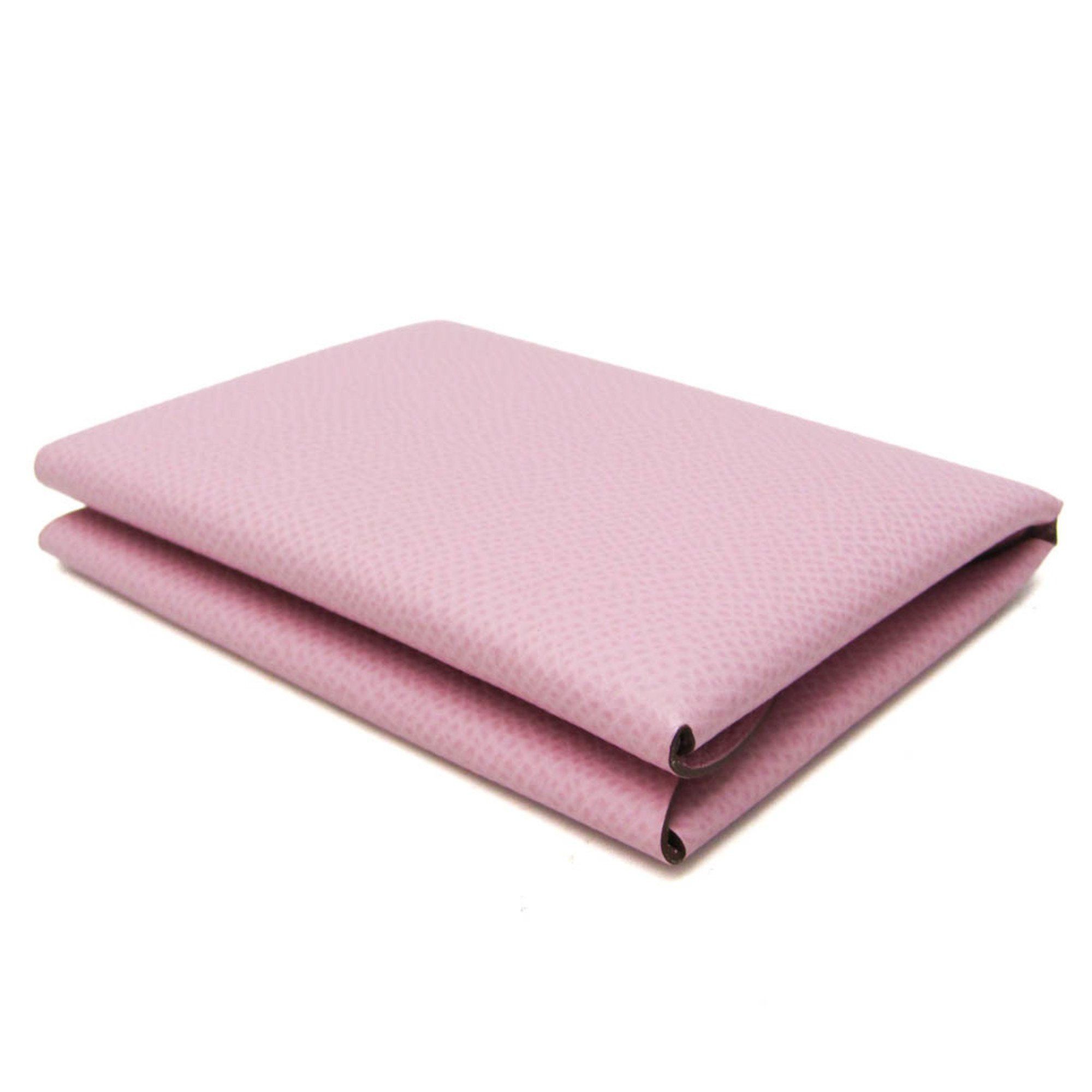 Hermes Hermes Calvi Duo Epsom Leather Card Case Pink Size ONE SIZE - 2 Thumbnail