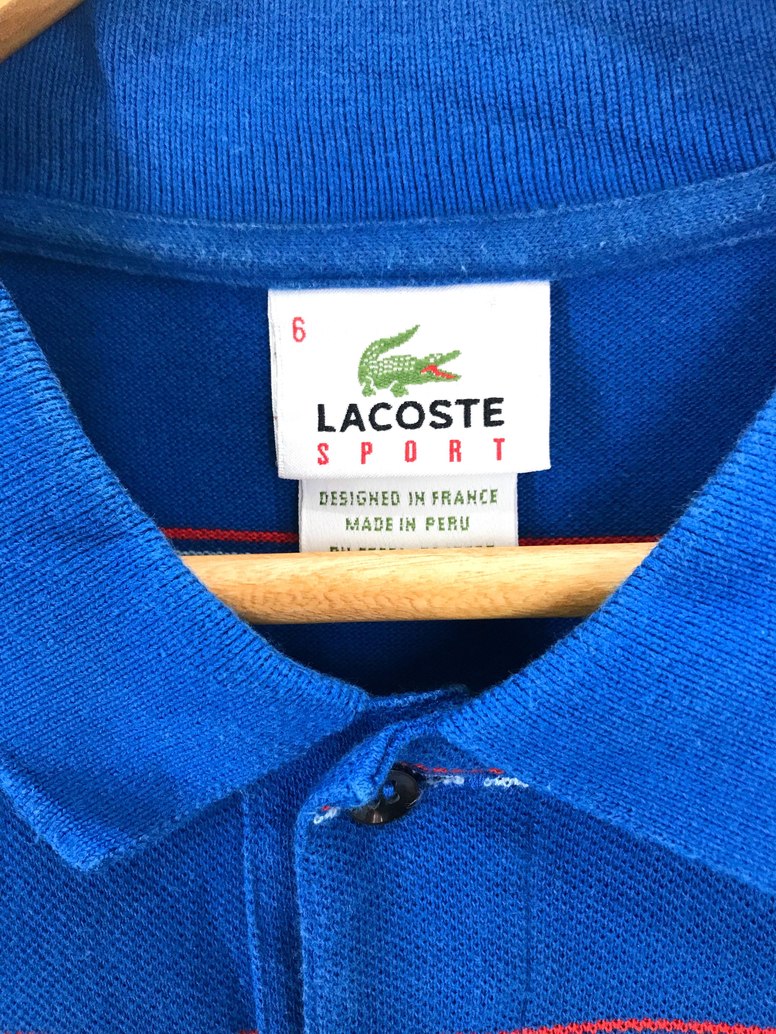 Lacoste Rare!!! Lacoste Sport Striped Polo Shirt Size US L / EU 52-54 / 3 - 5 Thumbnail