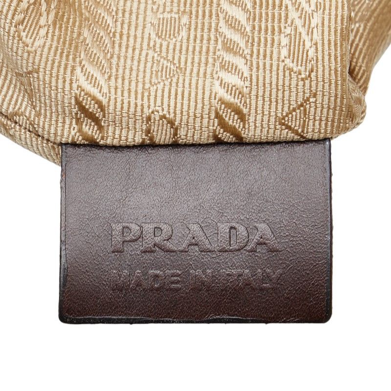 Prada Prada Prada Logo Jacquard Canvas Leather Pouch Canvas Other DUTY FREE for USA Size ONE SIZE - 6 Thumbnail