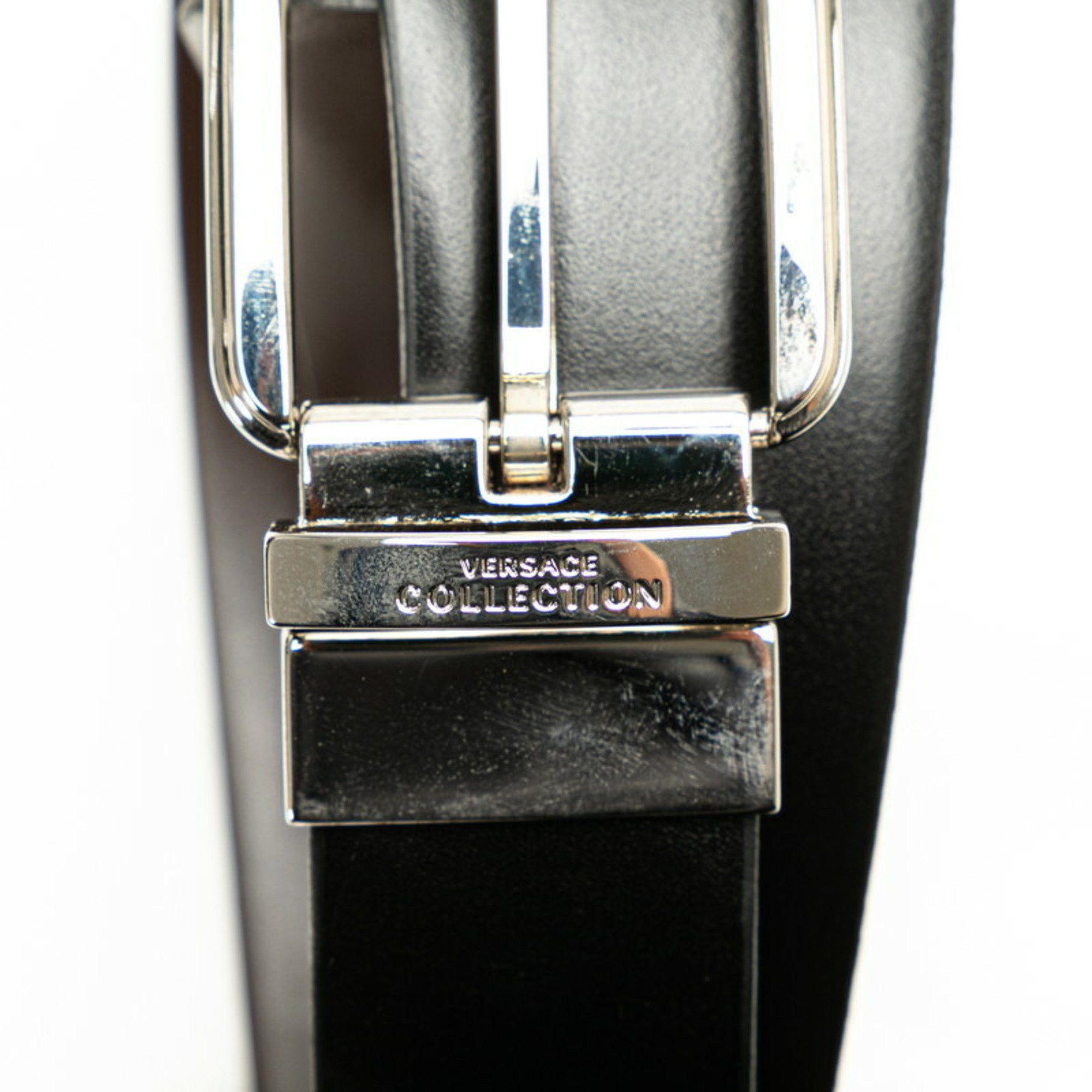 Versace Versace belt black leather men's VERSACE Size ONE SIZE - 4 Thumbnail