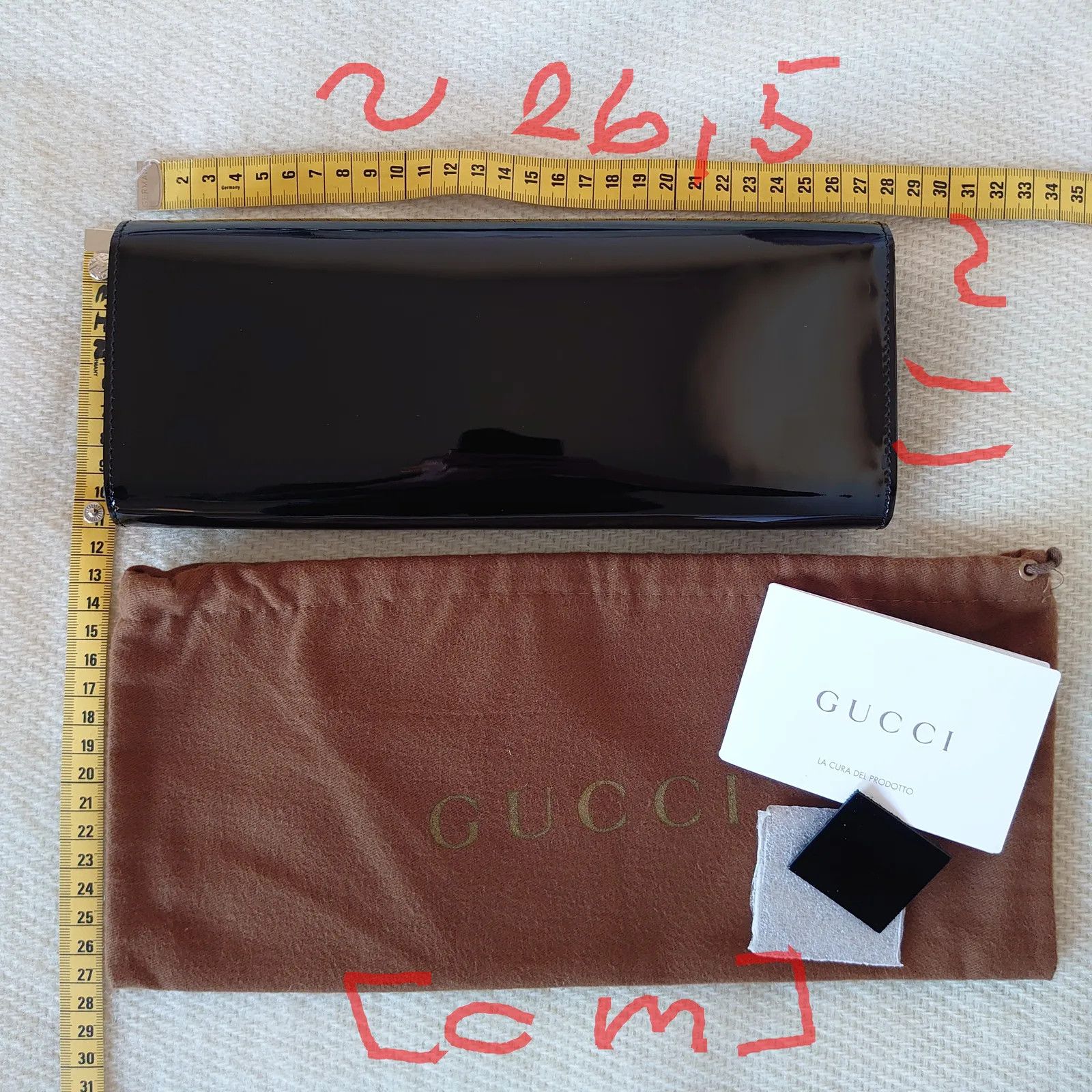 Gucci Gucci Gucci Black Patent Leather Buckle Clutch Clutch. bag Size ONE SIZE - 4 Thumbnail