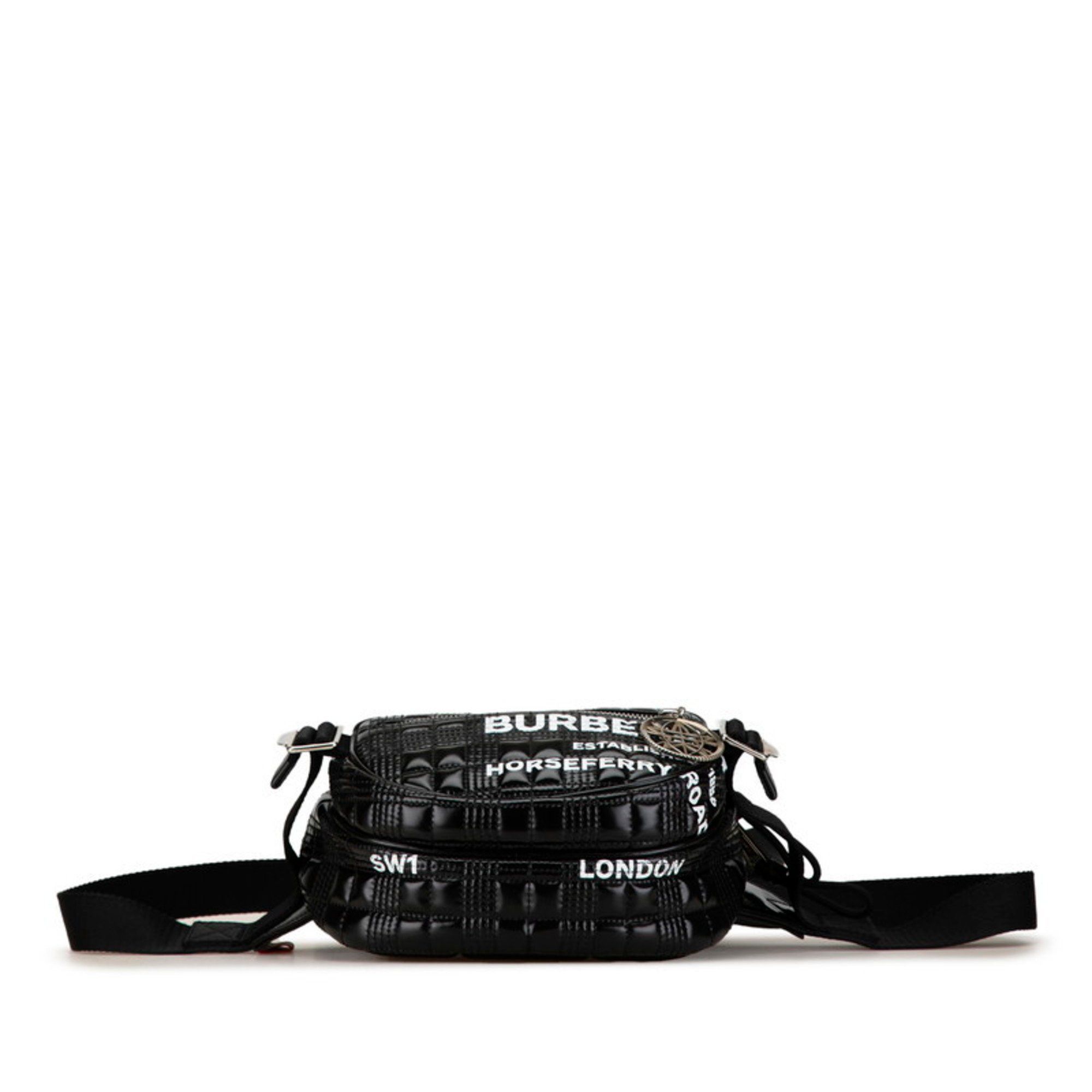 Burberry Burberry Horseferry Crossbody Bag Black Leather Men's BURBERRY Size ONE SIZE - 3 Thumbnail